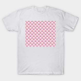 Heart Peach Pink Pattern T-Shirt